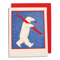 Carte de vœux de Noël ours polaire - Pigments