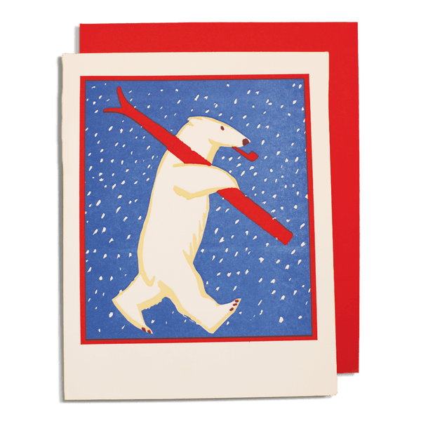 Carte de vœux de Noël ours polaire - Pigments