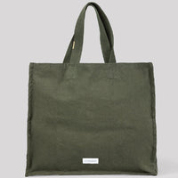 GRAND CABAS KAKI EN TOILE DE COTON BIO - Pigments