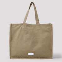 GRAND CABAS VERT TILLEUL EN TOILE DE COTON BIO - Pigments