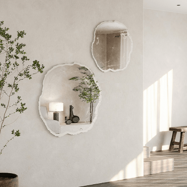 MIROIR ARBRE BLANC GIVRÉ M - Pigments