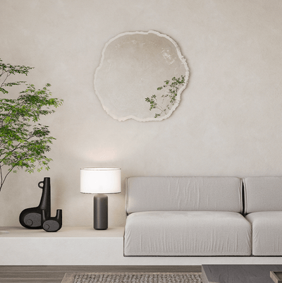 MIROIR ARBRE BLANC GIVRÉ M - Pigments