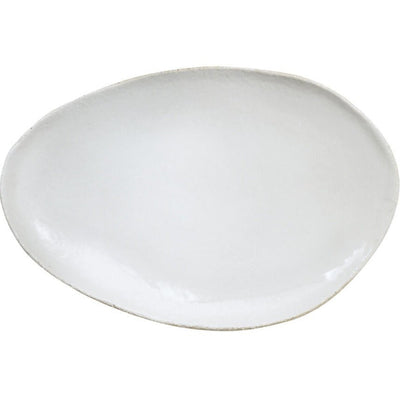 Plat Ovale L Wabi Blanc - Pigments