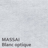 POUF ALBI 100x100 CM - CANAPÉ MODULABLE Canapé Home Spirit MASSAÏ Blanc 100% lin premium- MASSAÏ 